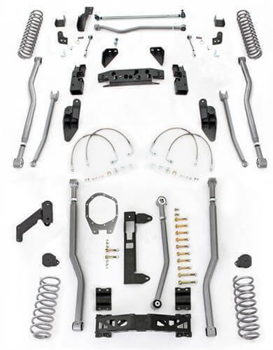 Kit inaltare suspensie Long Arm Jeep Wrangler Jk 2 usi - 4-Link fata / 3-Link spate - Rubicon Express - Lift +115mm - imagine 1