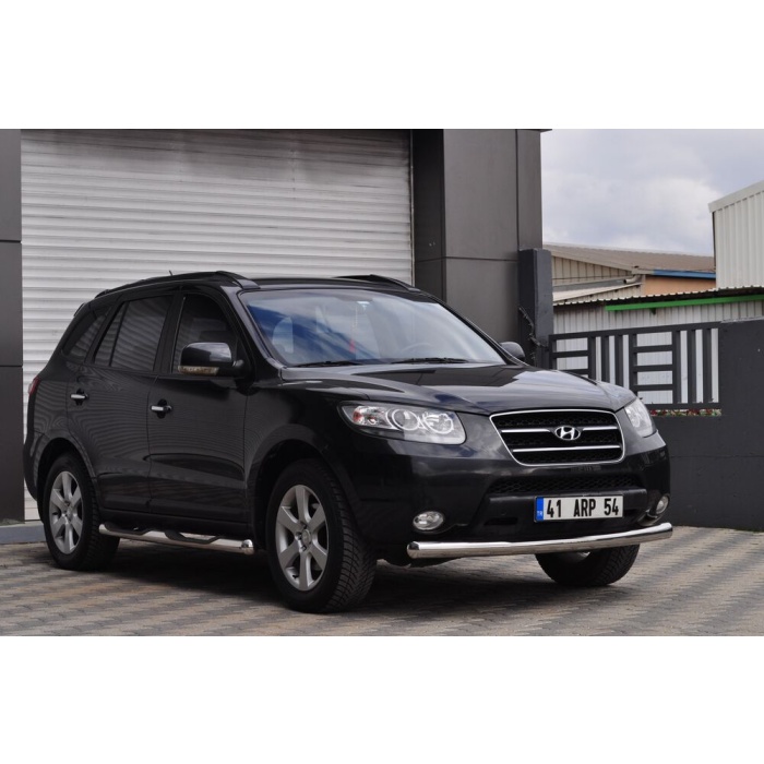 Bara protectie fata Hyundai Santa FE 07-12 - ARP TETRI, Chrome - imagine 2