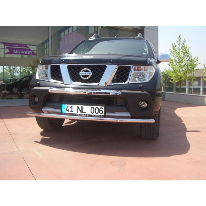 Bara protectie fata Nissan Navara 06-09 - ARP TETRI, Chrome - imagine 3