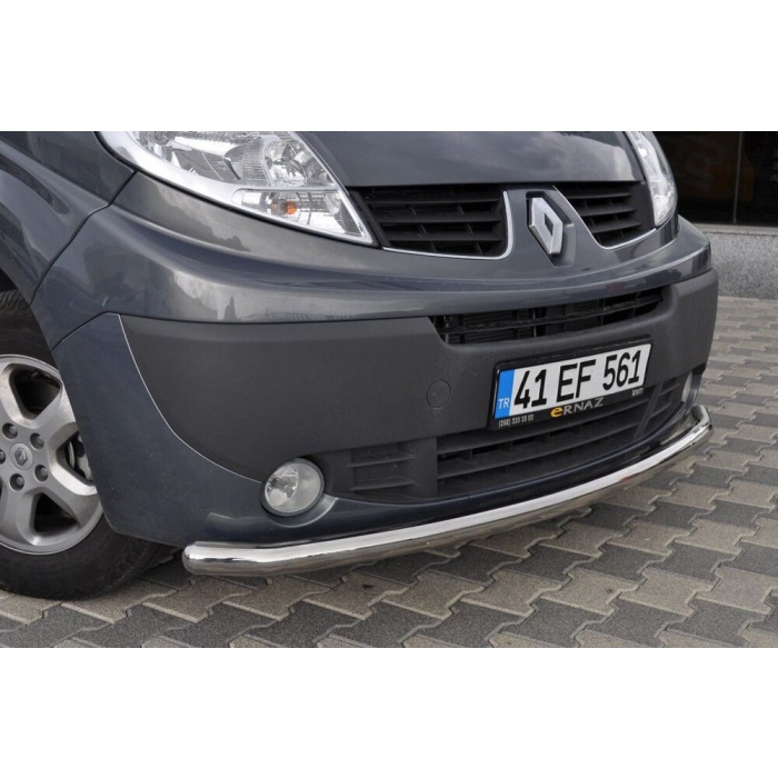 Bara protectie fata Renault Trafic LWB 04-Prezent ┬á- ARP TETRI, Chrome - imagine 4