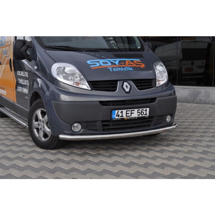 Bara protectie fata Renault Trafic LWB 04-Prezent ┬á- ARP TETRI, Chrome - imagine 3