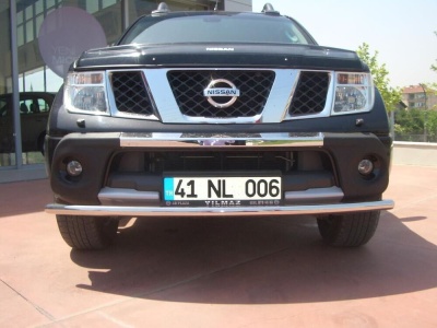 Bara protectie fata Nissan Navara 06-09 - ARP TETRI, Chrome - imagine 6