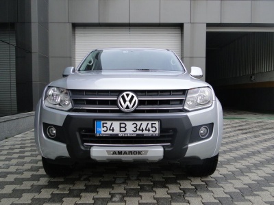 Bara protectie fata Volkswagen Amarok 10-15 - ARP TIGER, Negru - Chrome - imagine 3
