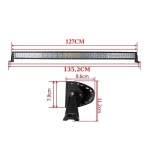 LED BAR 5D 288w 12v-24v, 38880 lumeni, 127cm, Combo 12 grade/60 grade - imagine 6