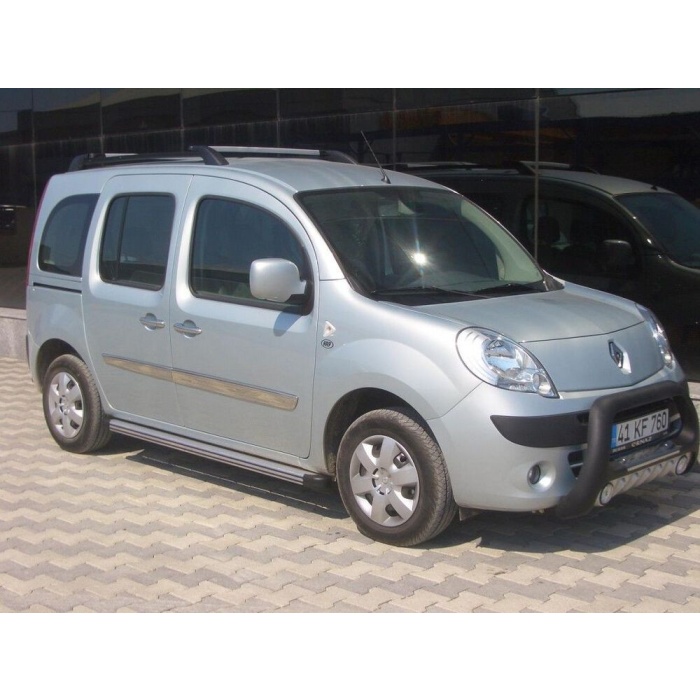 BullBar fata Renault Kangoo 08-Prezent ┬á- ARP LENA, Negru-Chrome proiectoare ceata - imagine 3