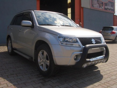 BullBar fata Suzuki Grand Vitara 5usi 06-09 - ARP LENA, Negru-Chrome proiectoare ceata - imagine 2