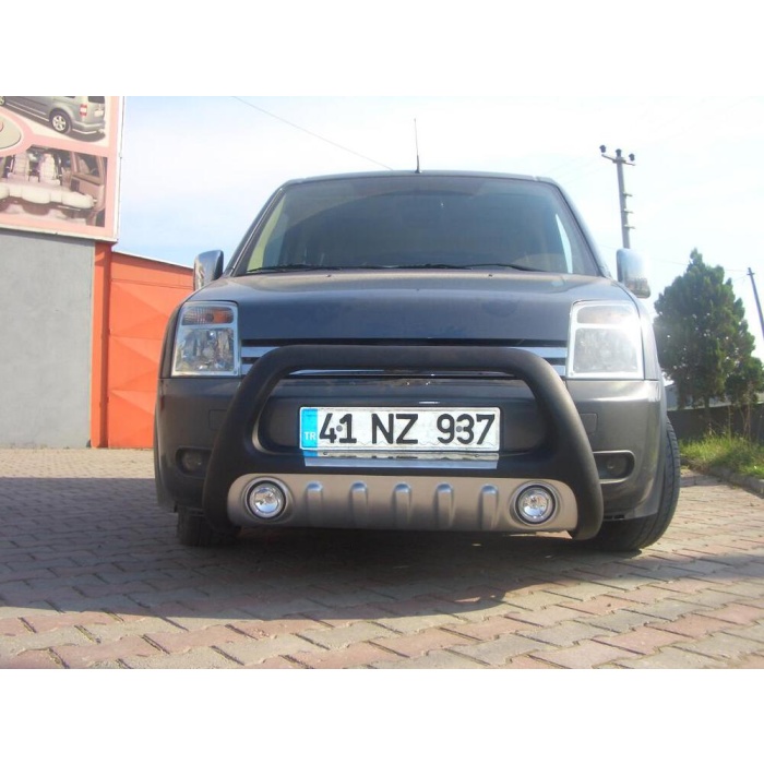 BullBar fata Ford Connect SWB-LWB ┬á- ARP LENA, Negru-Chrome proiectoare ceata - imagine 2