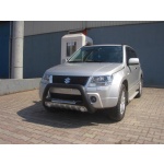 BullBar fata Suzuki Grand Vitara 5usi 06-09 - ARP LENA, Negru-Chrome proiectoare ceata