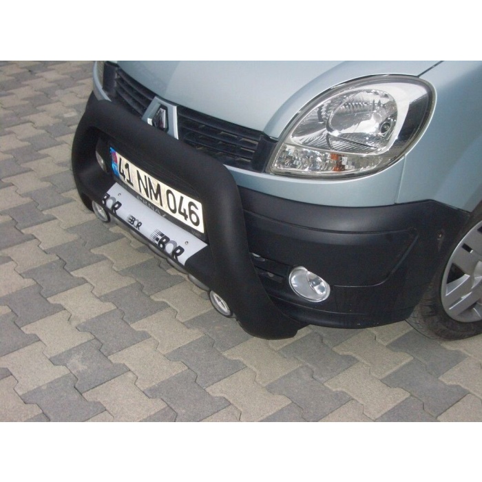 BullBar fata Renault Kangoo 98-07 ┬á- ARP LENA, Negru-Chrome proiectoare ceata - imagine 2