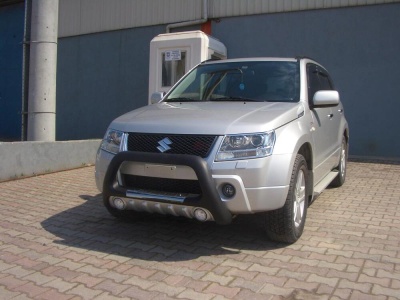 BullBar fata Suzuki Grand Vitara 5usi 06-09 - ARP LENA, Negru-Chrome proiectoare ceata