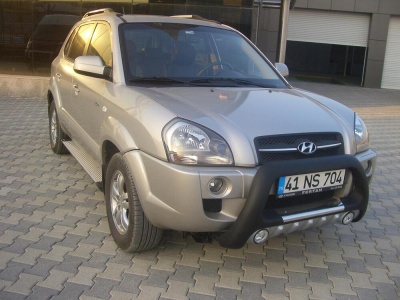 BullBar fata Hyundai Tucson 05-09 ┬á- ARP LENA, Negru-Chrome proiectoare ceata - imagine 3