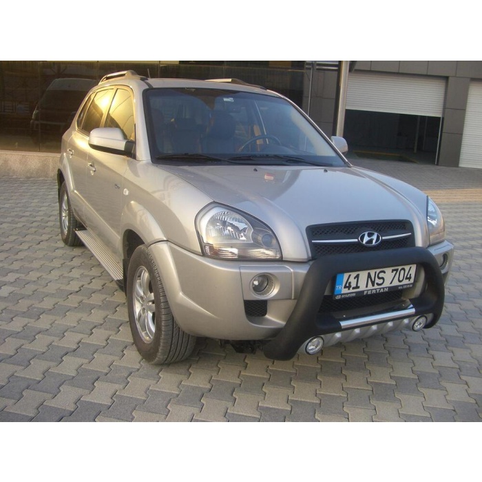 BullBar fata Hyundai Tucson 05-09 ┬á- ARP LENA, Negru-Chrome proiectoare ceata - imagine 3