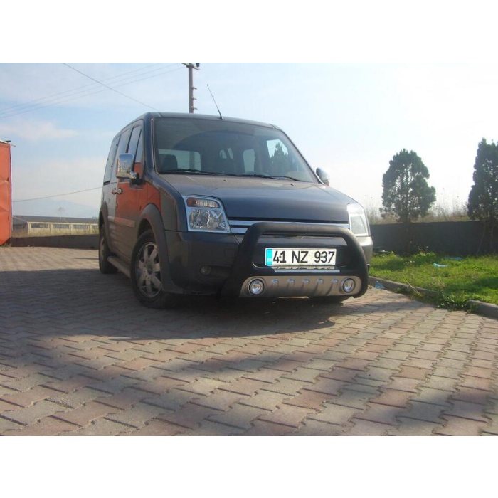 BullBar fata Ford Connect SWB-LWB ┬á- ARP LENA, Negru-Chrome proiectoare ceata - imagine 4