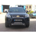 BullBar fata Chevrolet Captiva 06-11 ┬á- ARP LENA, Negru-Chrome proiectoare ceata