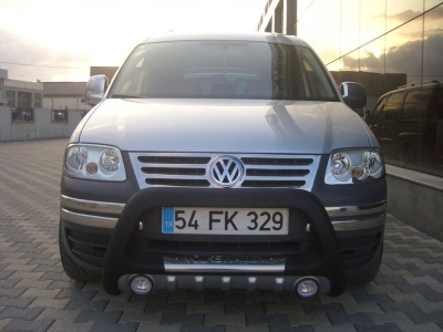BullBar fata Volkswagen Caddy 04-10 ┬á- ARP LENA, Negru-Chrome proiectoare ceata - imagine 5