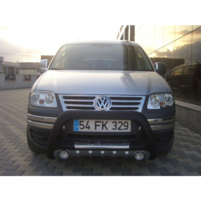 BullBar fata Volkswagen Caddy 04-10 ┬á- ARP LENA, Negru-Chrome proiectoare ceata - imagine 5