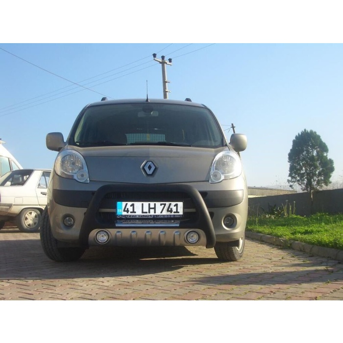 BullBar fata Renault Kangoo 08-Prezent ┬á- ARP LENA, Negru-Chrome proiectoare ceata - imagine 7