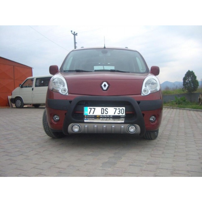 BullBar fata Renault Kangoo 08-Prezent ┬á- ARP LENA, Negru-Chrome proiectoare ceata - imagine 5