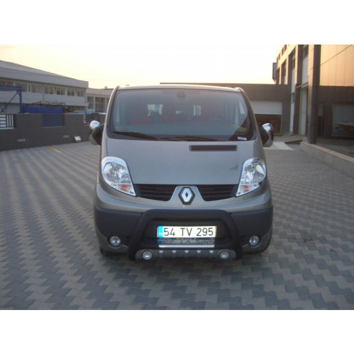 BullBar fata Opel Vivaro SWB 04-Prezent ┬á- ARP LENA, Negru-Chrome proiectoare ceata - imagine 2