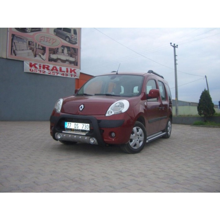 BullBar fata Renault Kangoo 08-Prezent ┬á- ARP LENA, Negru-Chrome proiectoare ceata - imagine 6