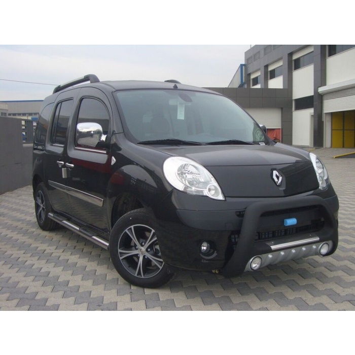 BullBar fata Renault Kangoo 08-Prezent ┬á- ARP LENA, Negru-Chrome proiectoare ceata - imagine 4