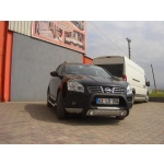BullBar fata Nissan Qashqai DCI 07-13 ┬á- ARP LENA, Negru-Chrome proiectoare ceata