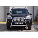 Bullbar fata Nissan X-TRAIL [08-13] - ARP KUNGSBACKA, Chrome, cu suporti pentru LEDbar-uri sau Proiectoare