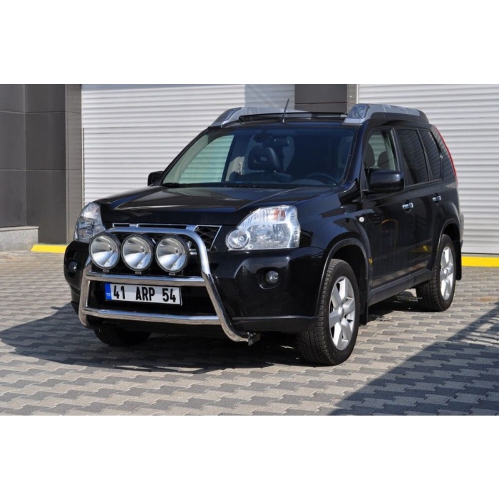 Bullbar fata Nissan X-TRAIL [08-13] - ARP KUNGSBACKA, Chrome, cu suporti pentru LEDbar-uri sau Proiectoare - imagine 3