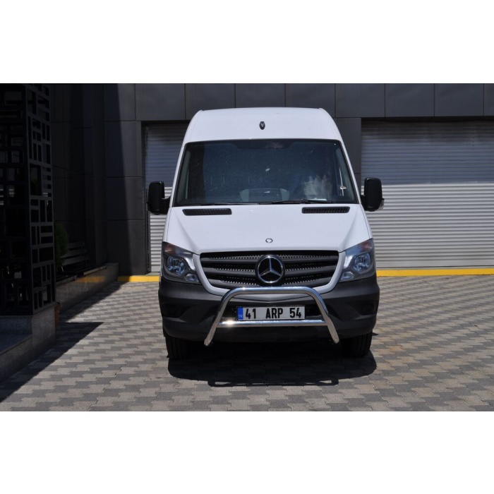BullBar fata Mercedes Sprinter LWB 14-Prezent - ARP COLT, Chrome - imagine 2