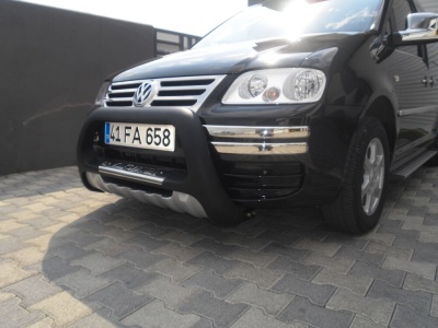 BullBar fata Volkswagen Caddy 04-10-Prezent - ARP INDIA, Negru - Chrome - imagine 3
