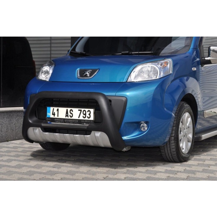 BullBar fata Peugeot Bipper 08-Prezent - ARP INDIA, Negru - Chrome - imagine 3