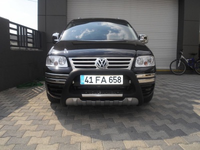 BullBar fata Volkswagen Caddy 04-10-Prezent - ARP INDIA, Negru - Chrome