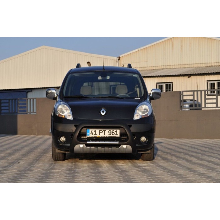 BullBar fata Renault Kangoo 08-Prezent - ARP INDIA, Negru - Chrome - imagine 3
