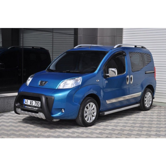 BullBar fata Peugeot Bipper 08-Prezent - ARP INDIA, Negru - Chrome - imagine 2