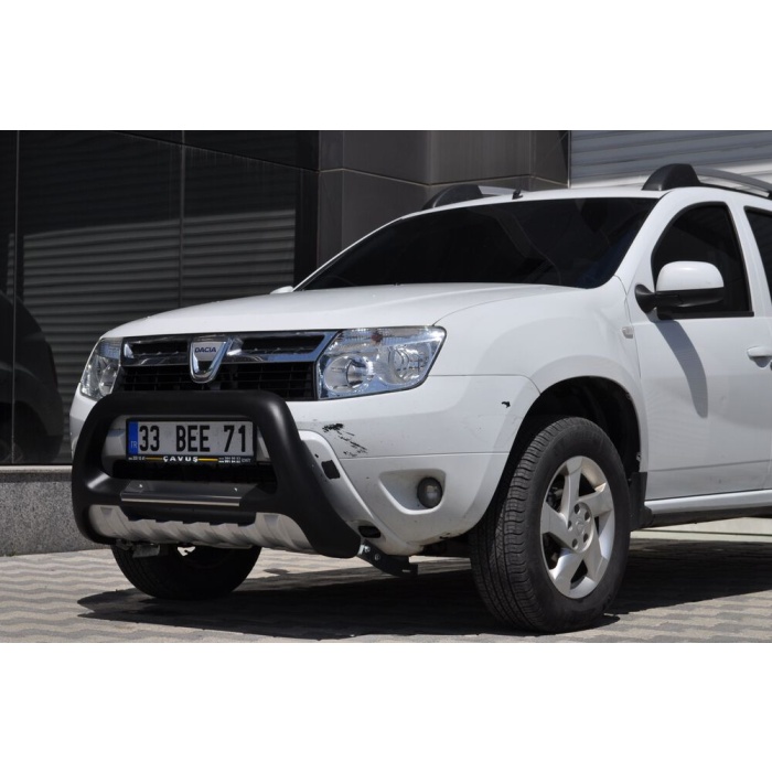 BullBar fata Dacia Duster 10-Prezent - ARP INDIA, Negru - Chrome - imagine 2
