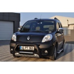 BullBar fata Renault Kangoo 08-Prezent - ARP INDIA, Negru - Chrome