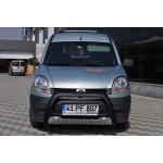 BullBar fata Renault Kangoo 98-07 - ARP INDIA, Negru - Chrome - imagine 3