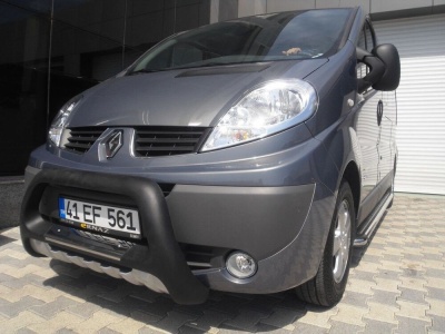 BullBar fata Opel Vivaro SWB 04-Prezent - ARP INDIA, Negru - Chrome - imagine 2