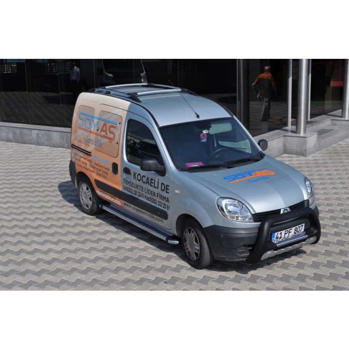 BullBar fata Renault Kangoo 98-07 - ARP INDIA, Negru - Chrome - imagine 2
