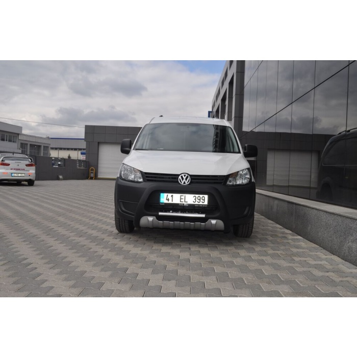 BullBar fata Volkswagen Caddy SWB 11-Prezent - ARP INDIA, Negru - Chrome - imagine 3