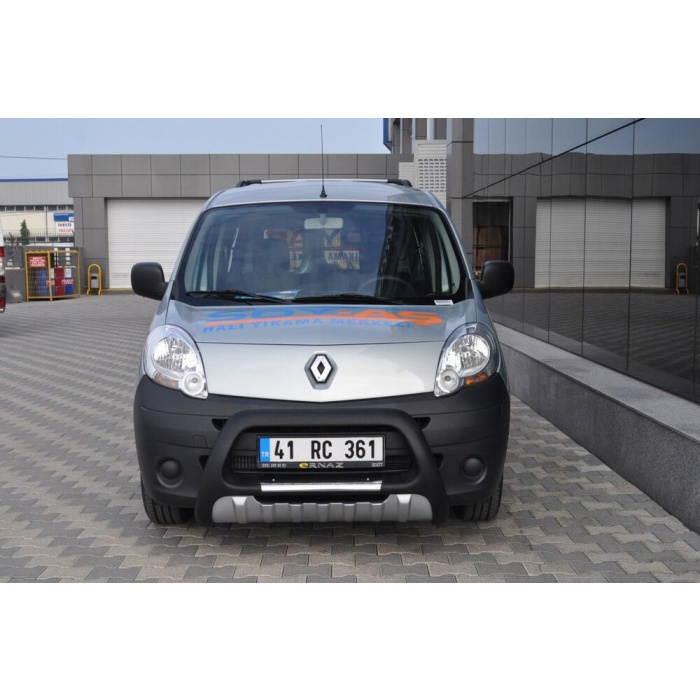 BullBar fata Renault Kangoo Maxi LWB 08-Prezent - ARP INDIA, Negru - Chrome - imagine 2