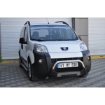 Bullbar fata Peugeot BIPPER [08-Prezent] - ARP AMAZON, Negru - Chrome - imagine 4