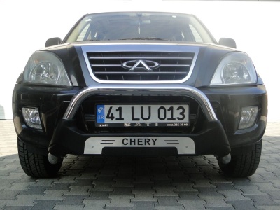 BullBar fata Chery Tiggo 08-11 - ARP AMAZON, Negru - Chrome