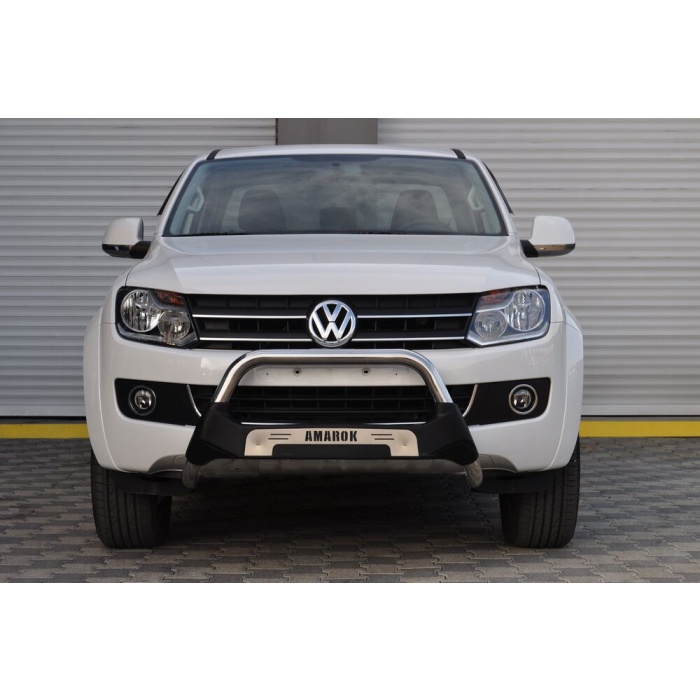 Bullbar fata Volkswagen AMAROK [10 - 15] - ARP AMAZON, Negru - Chrome - imagine 2
