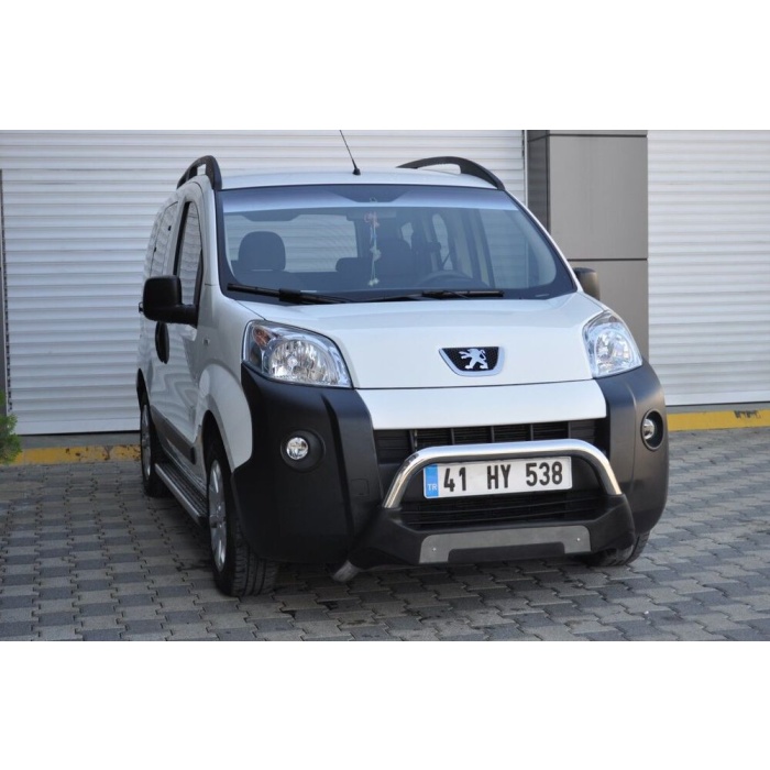 Bullbar fata Peugeot BIPPER [08-Prezent] - ARP AMAZON, Negru - Chrome - imagine 4