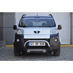 Bullbar fata Peugeot BIPPER [08-Prezent] - ARP AMAZON, Negru - Chrome - imagine 3
