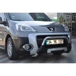 Bullbar fata Peugeot PARTNER [08-Prezent] - ARP AMAZON, Negru - Chrome