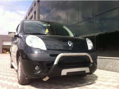 Bullbar fata Renault KANGOO [08-Prezent] - ARP AMAZON, Negru - Chrome - imagine 2
