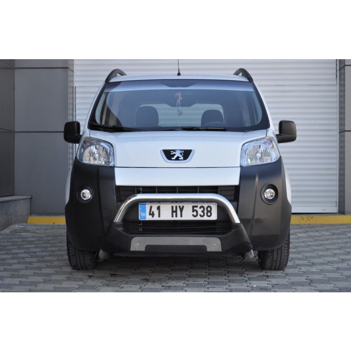 Bullbar fata Peugeot BIPPER [08-Prezent] - ARP AMAZON, Negru - Chrome - imagine 3