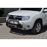 Bullbar fata Dacia DUSTER [10-12] - ARP AMAZON, Negru - Chrome - imagine 3